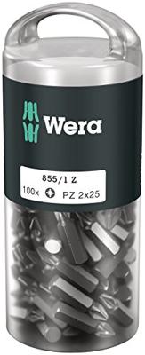 Wera 855/1 Z Bits Pozidriv, PZ 2 x 25 mm (100 Bits pro Box) - 1 stuk(s) - 05072444001 Wera 855/1 Z Bits Pozidriv, PZ 2 x 25 mm (100 Bits pro Box) - 1 stuk(s) - 05072444001
