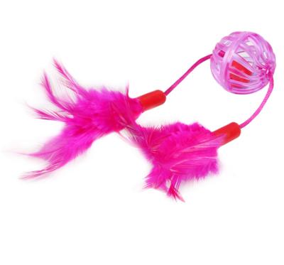 Nobleza Kattenspeeltje - Bal met belletje en veren - Roze