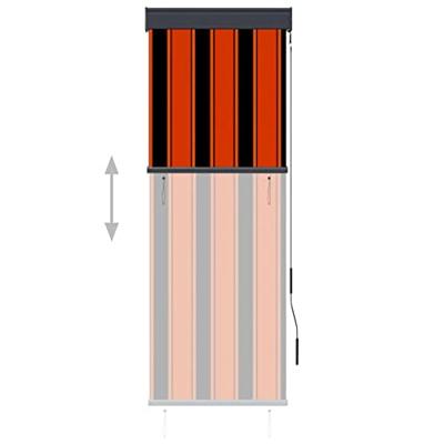 Rolgordijn voor buiten 60x250 cm oranje en bruin