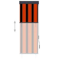 Rolgordijn voor buiten 60x250 cm oranje en bruin - thumbnail