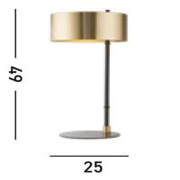 Searchlight Zwarte tafellampKnox Ø 25cm - EU20224-1GO - thumbnail