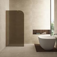 Inloopdouche Wiesbaden Curvea 100x200 cm 8 mm Nano Vintage Brons Glas - thumbnail