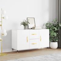 Dressoir 100x36x60 cm bewerkt hout wit - thumbnail