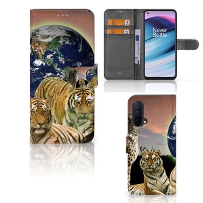 OnePlus Nord CE 5G | Telefoonhoesje | Met pasjeshouder | Roofdieren