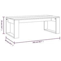 Salontafel 102x50x35 cm bewerkt hout betongrijs - thumbnail