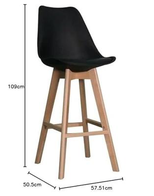 Kruk DKD Home Decor 57,5 x 50,5 x 109 cm Zwart Beukenhout