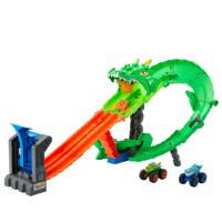 Hot Wheels monster trucks haaien tegen dinos lanceerset - thumbnail