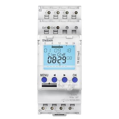 Theben 6220130 Schakelklok Digitaal Weekprogramma 2600 W IP20 Countdown-functie, Gangreserve, Externe ingang, Impulsfunctie, Zomer- en wintertijd omzetten