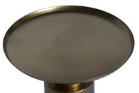 Bijzettafel DKD Home Decor 37 x 37 x 50 cm Kristal Blauw Gouden Ijzer - thumbnail