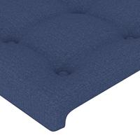 Hoofdbord LED 147x16x118/128 cm stof blauw - thumbnail