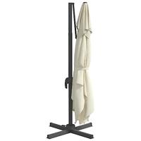 VidaXL Zweefparasol met aluminium paal 300x300 cm zandwit - thumbnail