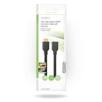 Nedis Ultra High Speed HDMI-Kabel | HDMI Connector | HDMI Female | 8K@60Hz | 48 Gbps | 1.00 m | Rond | 7.9 mm | Zwart | Envelop - CVGP35090BK10 - thumbnail