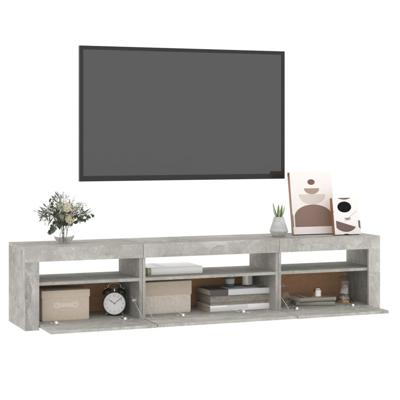 Tv-meubel met LED-verlichting 195x35x40 cm betongrijs