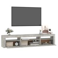 Tv-meubel met LED-verlichting 195x35x40 cm betongrijs - thumbnail