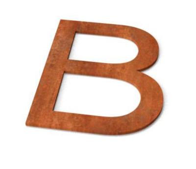 Letter B Model: Huisletter Cortenstaal Geroba - Geroba