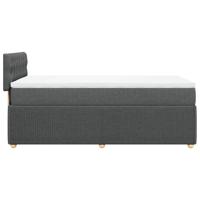 Boxspring met matras stof donkergrijs 100x200 cm - thumbnail