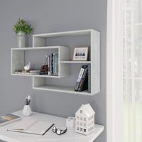 VidaXL Wandschappen 104x20x58,5 cm bewerkt hout betongrijs - thumbnail