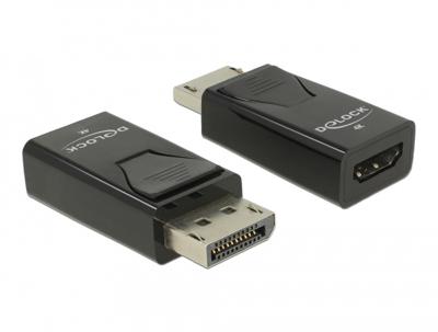 Delock 66234 DisplayPort / HDMI Adapter [1x DisplayPort stekker - 1x HDMI-bus] Zwart 0.00 m