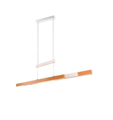 Trio Kantoor hanglampTrajan met houtlook en wit - 375390531