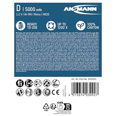Ansmann maxE D 5000mAh 2x - thumbnail