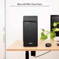 ATX Semi-toren doos TooQ TQC-4702U3C-B Zwart - thumbnail