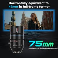 Sirui 75mm T2.9 1.6x Full-Frame Anamorphic lens (E-mount) - thumbnail