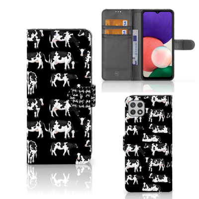 Samsung Galaxy A22 5G | Telefoonhoesje | Met pasjeshouder | Koetjes Samsung Galaxy A22 5G | Telefoonhoesje | Met pasjeshouder | Koetjes