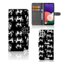 Samsung Galaxy A22 5G | Telefoonhoesje | Met pasjeshouder | Koetjes - thumbnail