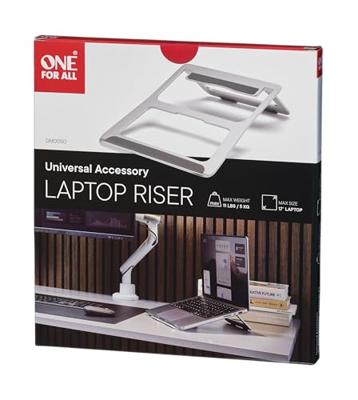 OneForAll DM 0050 Universele laptop verhoger Monitorarm Zilver - thumbnail