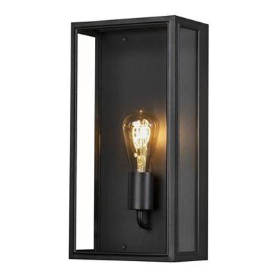 Wandlamp Capri Zwart met helder glas 7349-750 Konstsmide