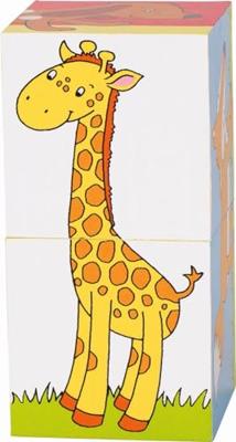 Goki houten blokpuzzel dieren, 2st.