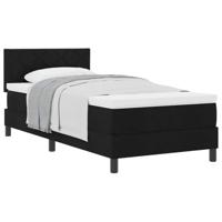 Boxspring Bed met Matras Zwart 90x190 cm Stof - thumbnail