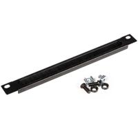 ROLINE 10-inch kabeldoorvoer, met borstelstrook 0.5HE zwart - thumbnail