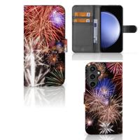 Samsung Galaxy S23 FE | Wallet Case | met Pasjes | Vuurwerk - thumbnail