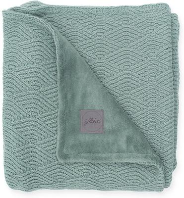 Jollein Deken River Knit 100x150 cm fleece asgroen