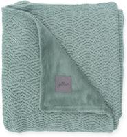 Jollein Deken River Knit 100x150 cm fleece asgroen - thumbnail