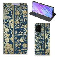 Samsung Galaxy S20 Plus Smart Cover Beige Flowers - thumbnail