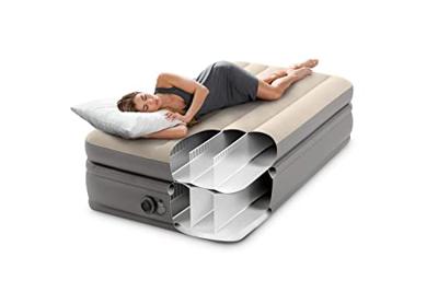 Intex 64162ND TWIN COMFORT ELEVATED AIRBED Luchtbed (l x b x h) 191 x 99 x 51 cm Beige, Bruin