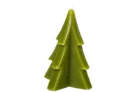 Home Society kaars kerstboom 9x12cm groen 1 stuks - thumbnail