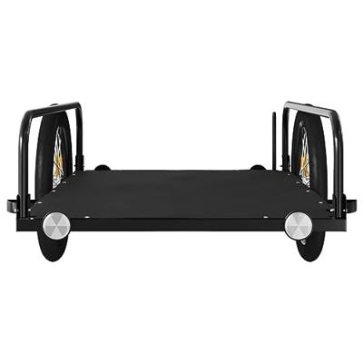 VidaXL Fietstrailer 135x70x37 cm ijzer zwart