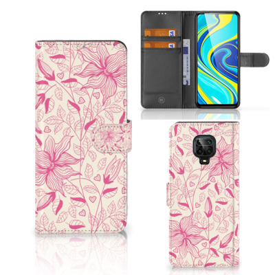 Xiaomi Redmi Note 9 Pro | Note 9S Hoesje Pink Flowers Xiaomi Redmi Note 9 Pro | Note 9S Hoesje Pink Flowers
