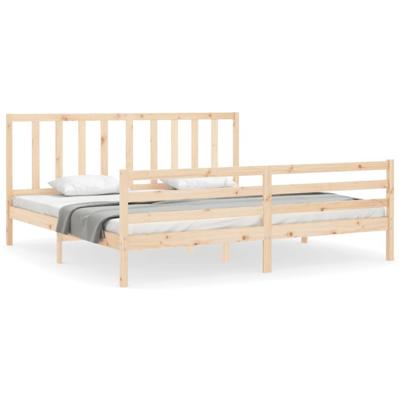 Bedframe zonder matras massief grenenhout 200x200 cm