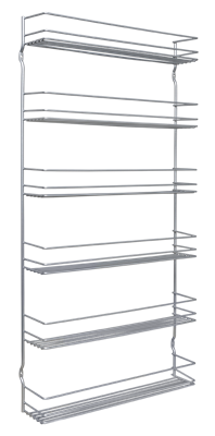 Metaltex Pepito Kruidenrek 6 Etages 36x8x71 cm Zilver