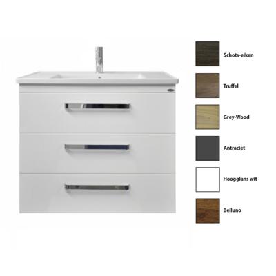 Onderkast Sanicare Q9/Q10 Drie Laden Chromen Greep Soft-Close 80x46 cm Belluno-Eiken Sanicare Onderkast Sanicare Q9/Q10 Drie Laden Chromen Greep Soft-Close 80x46 cm Belluno-Eiken Sanicare