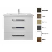 Onderkast Sanicare Q9/Q10 Drie Laden Chromen Greep Soft-Close 80x46 cm Belluno-Eiken Sanicare - thumbnail