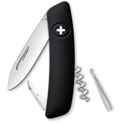 Swiza zakmes box D01 95 x 27 mm RVS zilver/zwart