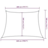 VidaXL Zonnezeil 160 g/m² trapezium 4/5x3 m hdpe geel - thumbnail