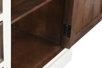 Dressoir DKD Home Decor Wit Donkerbruin Mangohout (180 x 46 x 83 cm) - thumbnail