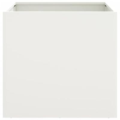 VidaXL Plantenbakken 2 st 49x47x46 cm staal wit
