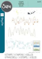 Sizzix • clear stamp set a5 cosmopolitan the view 6pcs - thumbnail